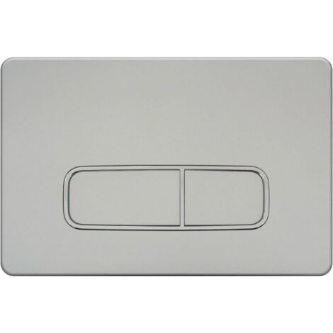 Plaque de commande de toilette, compatible avec Geberit Sigma, UP300 & UP320, avec double rinçage équipé d'un ensemble de leviers de chasse et de cadre d'installation, dimensions 243 × 164mm (gris arg