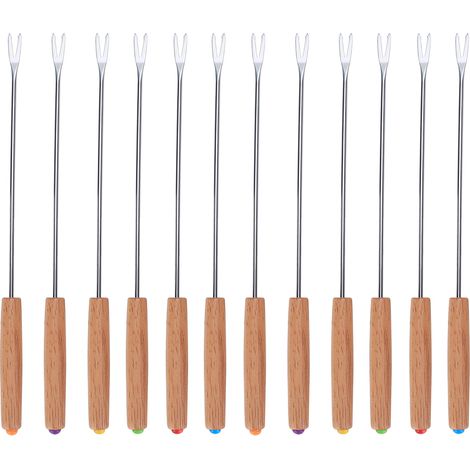 12 fourchettes à barbecue en acier inoxydable pour la cuisine domestique, ustensiles de barbecue