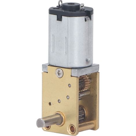12V Gleichstrom-Getriebemotor mit festem Sockel, einwelliger, bürstenbehafteter Hochdrehmoment-Schneckengetriebemotor, Drehzahlreduzierung 7,5 mm, 16 U/min (Untersetzungsverhältnis 1:1016) (1/5)
