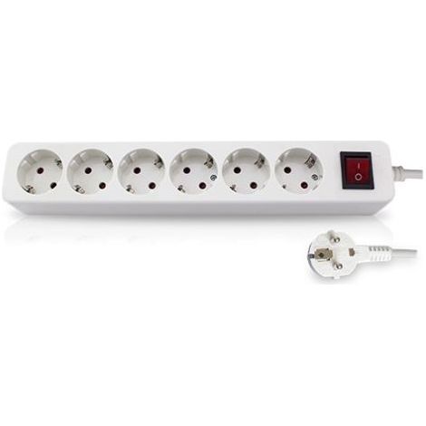 Base multiple 6 prises avec interrupteur câble 3m GSC 0800877