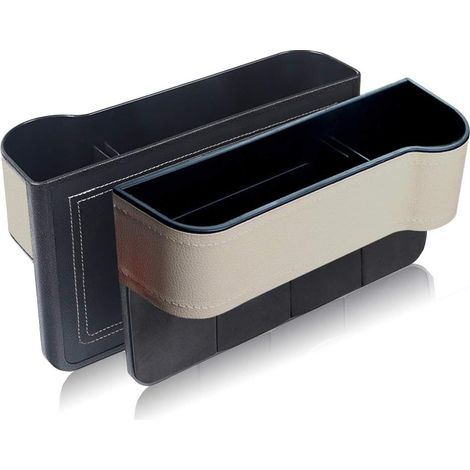 MINKUROW Scatola Portaoggetti Per Auto, 2 Pezzi Organizer Per Seggiolino Auto Universale Tasca Laterale Per Sedile In Pelle Scatola Per Portaoggetti Per Portafoglio Telefono Monete Chiave Sigaretta, B (1/5)
