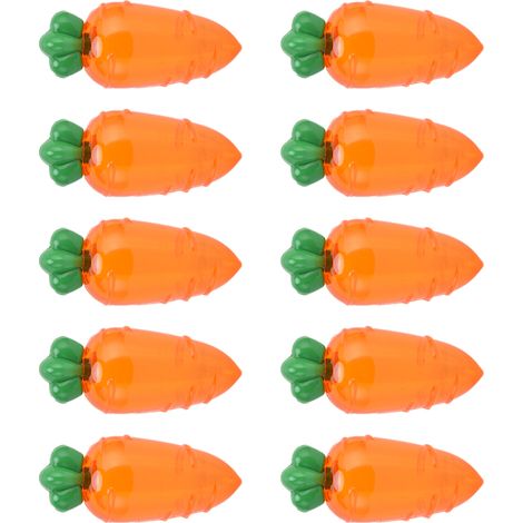 Lot de 10 boîtes à bonbons en forme de carotte, en plastique transparent orange, idéales pour les cadeaux de mariage et autres fêtes. (1/5)