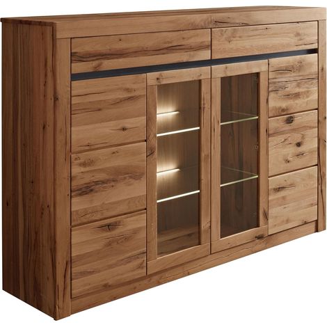 Highboard Wildeiche / Zerreiche 155x43x115 natur geölt MONTREUX 153 (1/3)