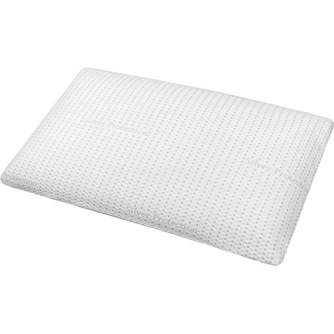 Guanciale Anatomico Memory Foam Cuscino Letto Saponetta Ioni Argento Traspirante Anallergico Bianco - 1 Cuscino (1/5)