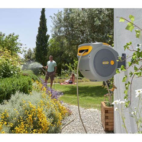 Dévidoir automatique à fixation murale - Auto Reel 20m - HOZELOCK -  Garantie 2 ans + 3 ans d’extension de garantie