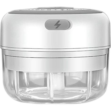 presse-ail électrique, mini hachoir, légumes, poivrons, remuer, viande hachée, presse-gingembre, blanc (1/5)