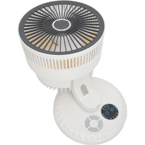 Petit ventilateur de bureau USB silencieux et puissant, 3 vitesses, circulation d'air réglable, idéal pour le bureau, la maison et les voyages (blanc). (1/5)