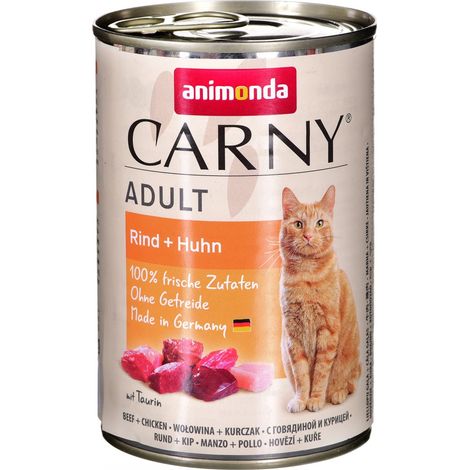 Animonda Carny Adult Katzennassfutter getreidefrei 400 g Rind & Huhn Nassfutter Katze (1/2)
