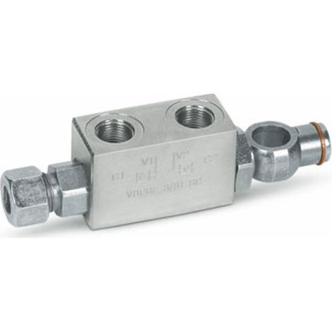 Valvola di blocco doppio effetto da 3/8" con occhio orientabile (1/2)