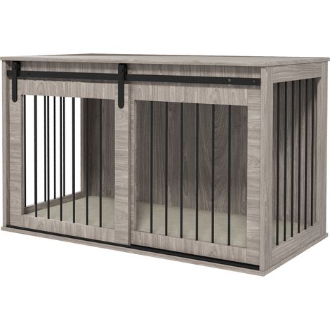 118cm Dog Crate Furniture  Removable Cushion for Extra Large Dogs - Walnut Brown (1/5)
