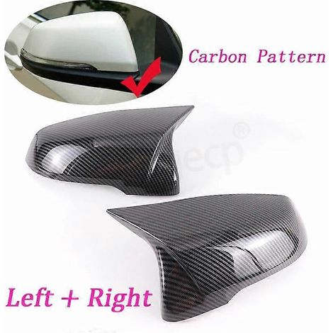 Stück Außenspiegelkappen in Carbonfaser-Optik, Schwarz, für BMW X1 F48, X2 F39, F40, F53, F44, Z4 G39, Toyota Supra – Carbonfaser-Optik – 2 Stück (1/5)