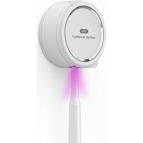 Portant d'assainisseur de brosse à dents UV, boîtier de nettoyage de brosse à dents portable rechargeable convient à la plupart des brosses à dents électriques et manuelles