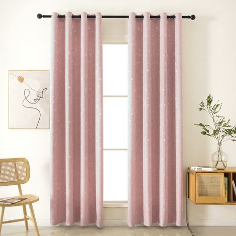 Rideau occultant pour salon, rideau isolant thermique, rideau à œillets, convient pour porte-fenêtre, lot de 2, 132 x 244 cm