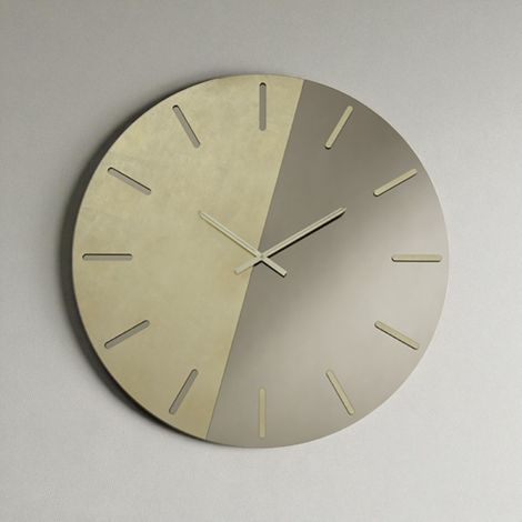 Orologio da parete MACK rotondo D80 cm bicolore Bronzo e Oro (1/3)