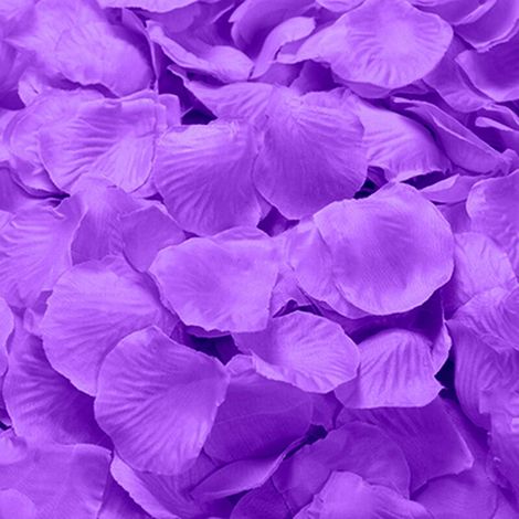 Tophances Lot de 5 500 pétales de Rose artificiels en Tissu Non tissé pour décoration Romantique de Mariage Saint-Valentin, Violet/Bleu, 5.5 5.5cm (1/5)
