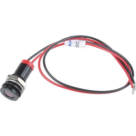 Voyant LED lumineux Rouge RS PRO, dia. 8mm, 2V c.c., IP67 ( Prix pour 1 )