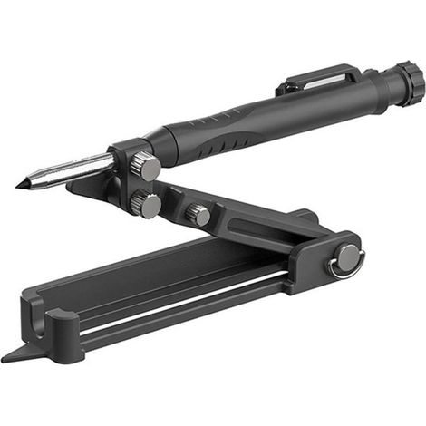 Tracer à tracer multifonction en aluminium pour menuiserie, outil de mesure et marquage précis du bois, crayon de chantier DIY (1/5)