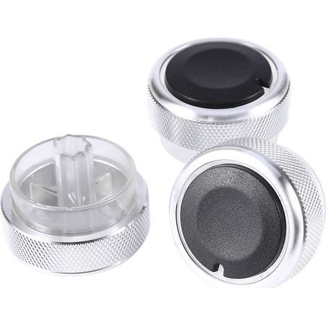 Bouton Commutateur de Climatisation en Aluminium Modifié pour Ford Focus Classic (2005-2014) - 3 Knobs Argent (1/2)