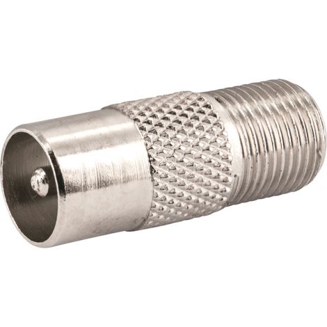 Schwaiger Koaxial Adapter UEST9330 531 silber, 1x F Buchse / 1x IEC Stecker F-Stecker (1/3)