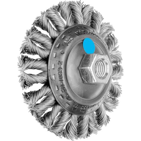 PFERD TOOLS COMBITWIST Kegelbürste gezopft KBG Ø 100x13 mm M14 Edelstahl-Draht-Ø 0,50mm Winkelschleifer (1)