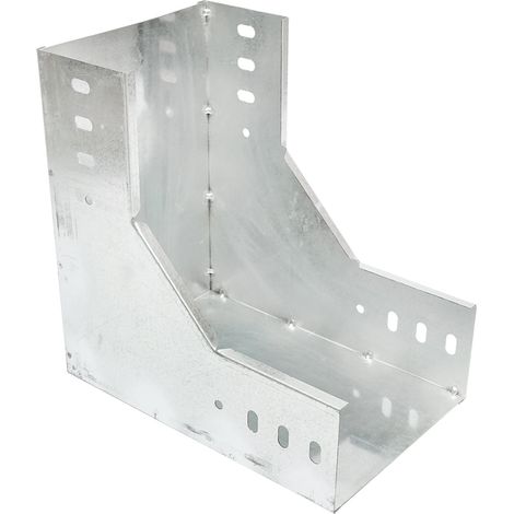 Gomito verticale a 90 gradi per grondaia in acciaio zincato per grondaia 100x200mm (1/4)
