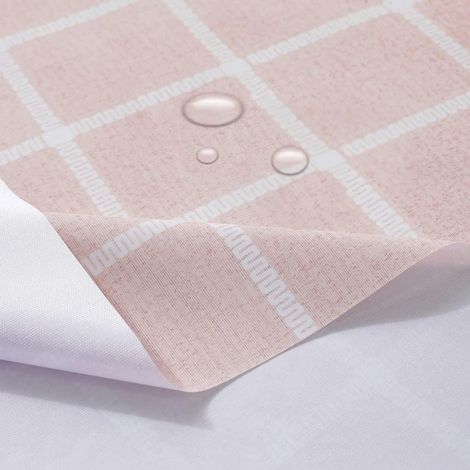 Nappe rectangulaire imperméable résistante à l'huile PVC 90x150 cm Rose à carreaux