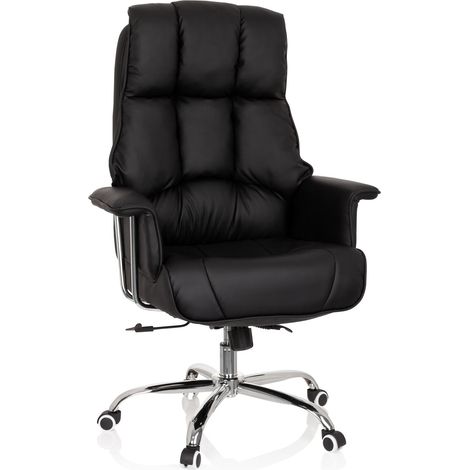 Bürostuhl / Chefsessel COMMANDER Kunstleder schwarz hjh OFFICE