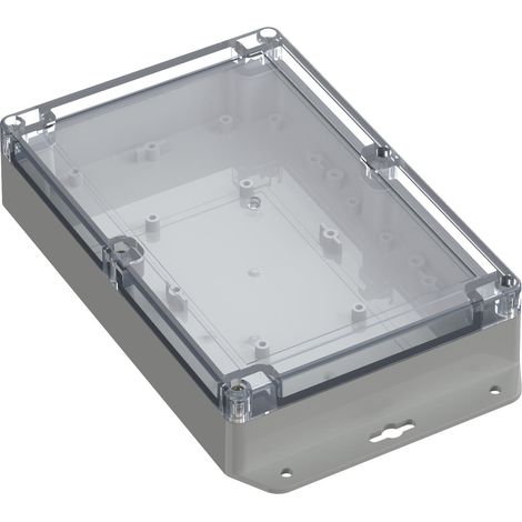 TRU COMPONENTS TC-10860984 Flansch-Gehäuse 209.70 x 139.80 x 45.10 Polycarbonat Lichtgrau 1 St. (1/2)