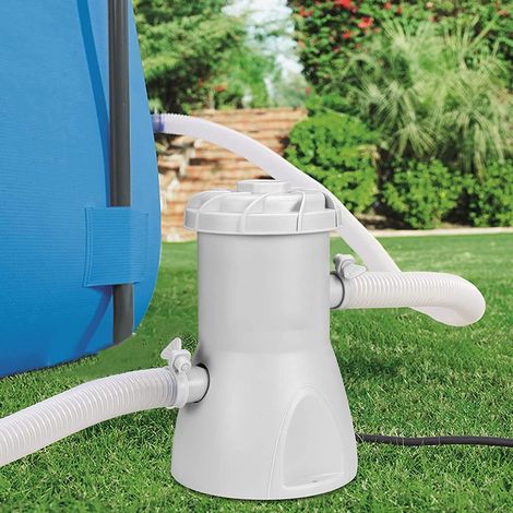 HS-8660 30-W-Filterpumpe für Aufstellpools – Einfaches Design, filtert Verunreinigungen. Europäischer Standard 220–240 V. (1/5)