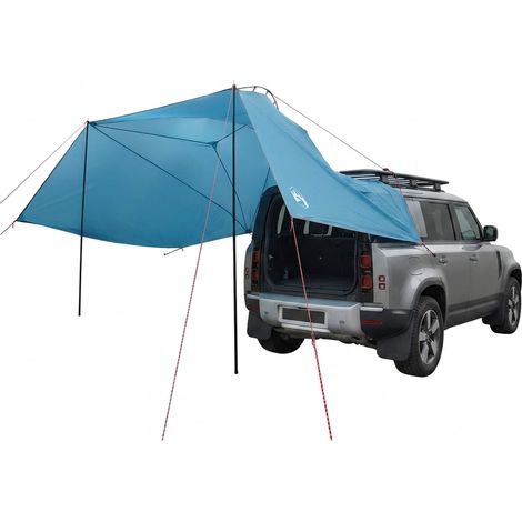Tente de voiture Abri de protection extérieur pliable Polyester et Acier Bleu 350 x 250 cm (1/5)