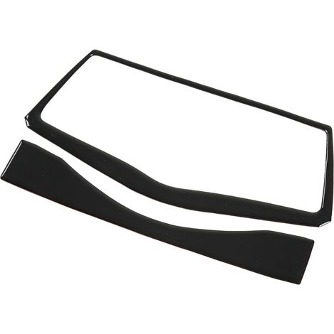 Cache d'écran d'autoradio noir laqué, bords arrondis, antirouille, léger, compatible avec 370Z Z34 (2009 à aujourd'hui). (1/5)