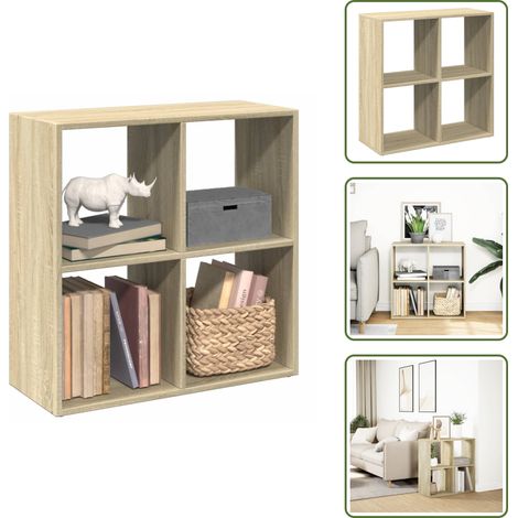 vidaXL Étagère séparatrice de pièce chêne sonoma 69,5x29x69,5 cm (1/5)
