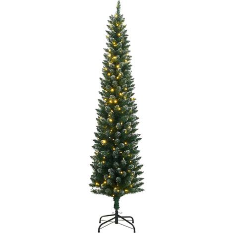 Sapin de Noël Arbre de Noël artificiel mince 300 LED 210 cm (1/5)
