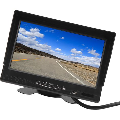 7-Zoll-Rückfahrkamera-Set für Wohnmobile, IPS-Bildschirm, 16:9, PAL/NTSC-Systeme, Einparkhilfe, Rückfahrkamera für LKW, Anhänger und Wohnwagen (1/5)
