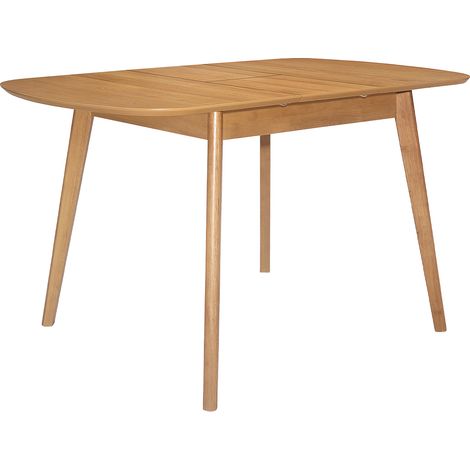 Hallowood Furniture Aston Butterfly Extendable Dining Table in Light Oak Finish, 6 Seater Wooden Oval Dining Table, Modern Kitchen Furniture for Home, Restaurant or Cafe (1/5)