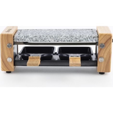 Hkoenig WOD2 Raclettegerät Holz und Grau 350 W