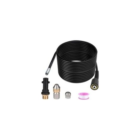 Drague de drainage 15m compatible avec nettoyeur haute pression Karcher Drague de drainage professionnelle compatible avec K2 K3 K4 K5 K7 180Bar 60C° (1/5)