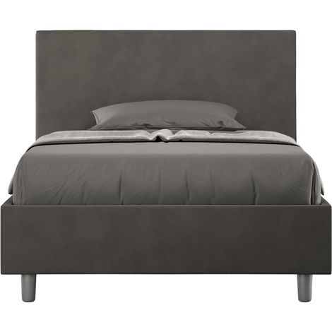 Letto Singolo 80x190 cm Senza Rete Adele Grigio (1/5)