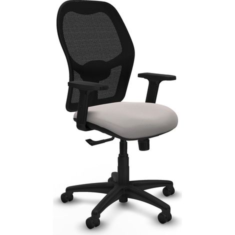 Silla de oficina piqueras y crespo Alocén negro cuero sintético malla (1/2)