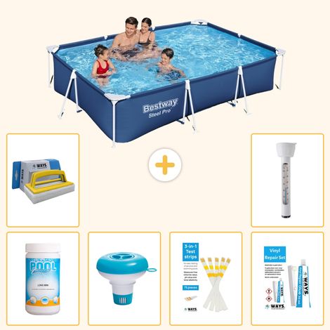 Bestway Bestway Steel Pro Rectangulaire - 300x201x66 cm - 7-pièces S22298 (1/5)