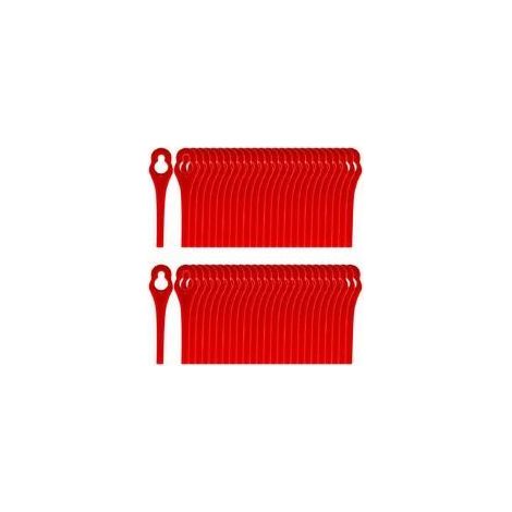 Pack of 100 PA6 Replacement Blades compatible with Florabest Trimmer LIDL FRTA 20 A1, FAT 18B2, FAT 18B3