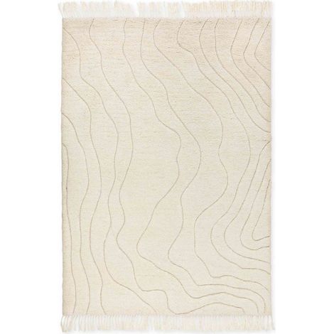 SCHÖNER WOHNEN alfombra de pelo largo LIORA - 1 unidad 10x110 cm, crema