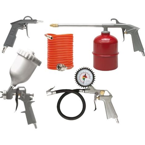 Awtools Set de herramientas neumáticas 5 piezas metal resistente