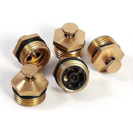 5pcs Spray Nozzle, Adjustable Atomizer Nozzle Brass Micro Jet Agricultural Spray Tool For Garden Irrigation System 1/2" (1/5)