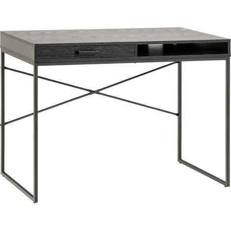 Mesa de oficina Norsica Sevferi 190, Negro, Con cajones, Número de puertas: 0, Número de cajones: 0, 75x110x45cm