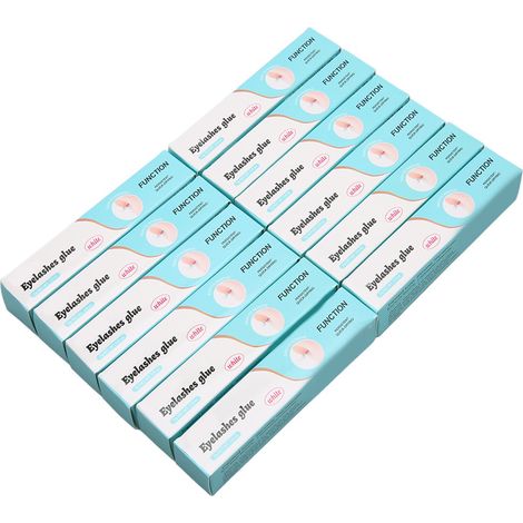 Lot de 12 colles pour faux cils : waterproof, séchage rapide, longue tenue, transparentes et faciles à retirer. (1/5)