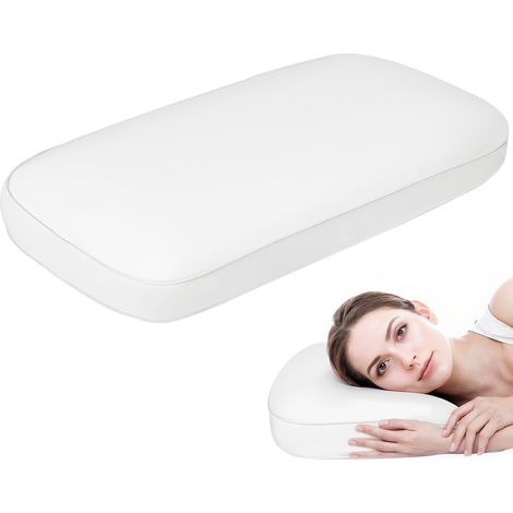 Viskoelastisches Kissen 81 x 40 cm, viskoelastischer Schaumstoff mit ergonomischem Design für Seiten- und Rückenschläfer, Creme (1/5)