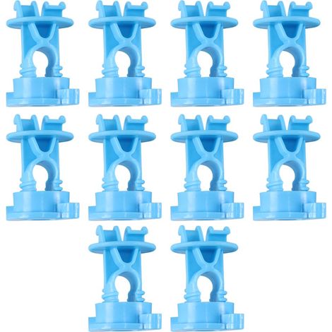 Lot de 10 Isolateurs De Poteaux De Clôture Électrique, Type Boulon, en ABS, pour Clôture Électrique, Jardin Agricole, Ferme, Bleu (1/5)