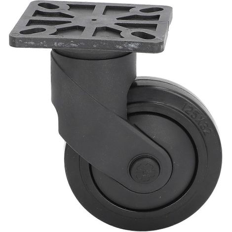 Roulette universelle de 12,7 cm (5 pouces) avec support en plastique et roue en caoutchouc, capacité de charge de 181 kg (400 lb), silencieuse, roulette de rechange