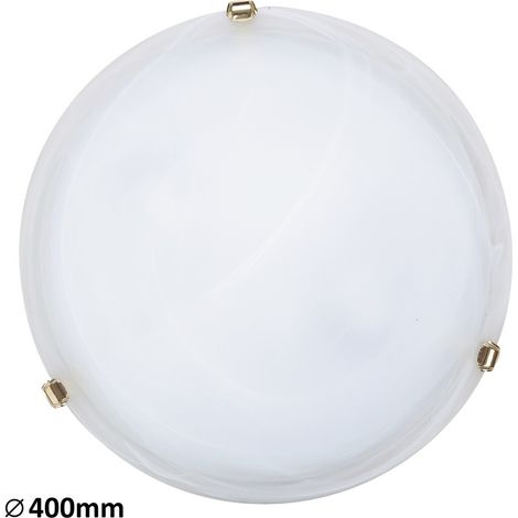 Lámpara de techo de cristal 40 cm E27 2x60W cristal alabastro blanco redondo Alabastro 3301 Rabalux (1/2)